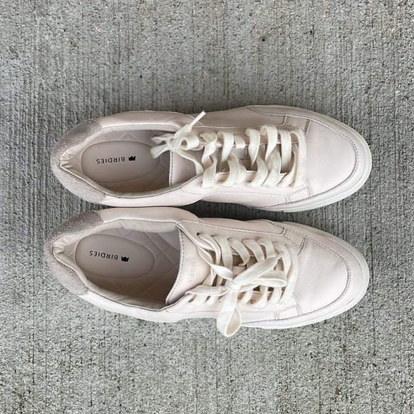 Birdies Womens Cardinal Sneakers Seashell Pink Cream Leather Lace Up Size 9 - Picture 2 of 6